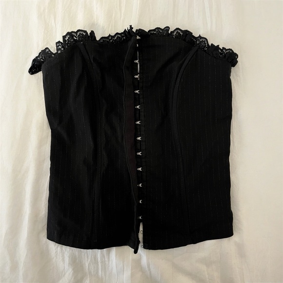 Forever 21 Tops - Black Lace-Trimmed Bodysuit